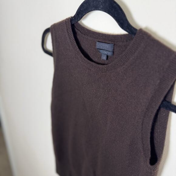 J. Crew Italian Cashmere Sweater Vest Brown Size S - Picture 3 of 3